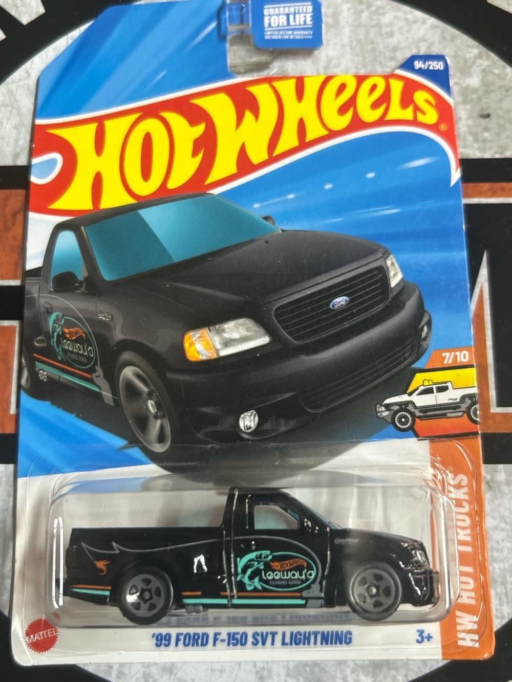 Hot Wheels '99 Ford F-150 SVT Lightning black truck #ford #lightning #Hotwheels